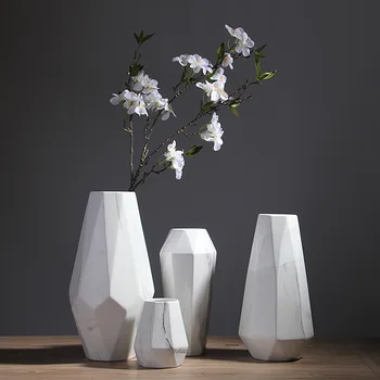 

1pc Marbled Design Vase Corn Shaped Flower Vase Ceramic Vase Home Decoration Centerpiece Porcelain Hydroponic Container