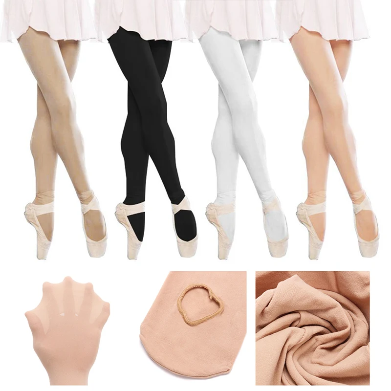 Женский Белый бархатный Профессиональный Балетный костюм для девочек, танцевальные колготки, эластичные колготки для гимнастики, чулки
