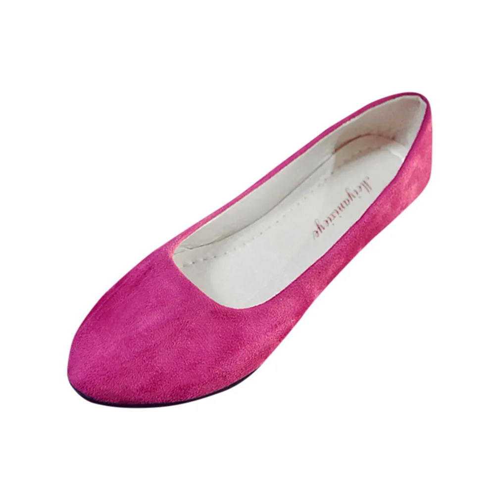 Модная Офисная Женская обувь без шнуровки; туфли на плоской подошве; сандалии; повседневные однотонные балетки с закрытым носком; размеры; zapatos de mujer - Цвет: E