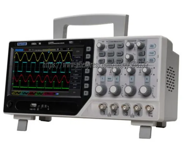 Цифровой настольный осциллограф Hantek DSO4104B 64K 4CH 100 МГц Пропускная способность 500uV