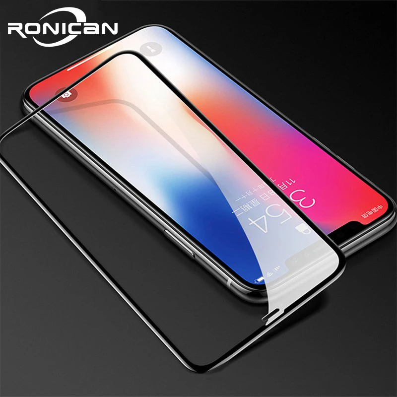 Full Cover Tempered Glass on iPhone XR 11 Pro MAX Screen Protector for iPhone X XR 3D Curved Edge Pr