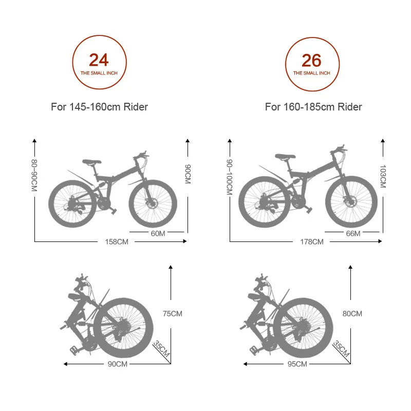 Sale K660D 26/24 inches Big Power 500/240W High-carbon Steel Frame Folding Electric Bicycle , 21 Speeds, 36/48V, Disc Brake, E Bike. 5