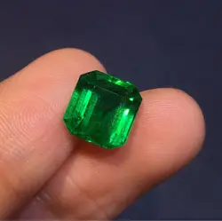 Драгоценный камень AIGS Cert ювелирные изделия 3.94ct граненые яркие зеленые натуральные изумрудные драгоценные камни свободные драгоценные