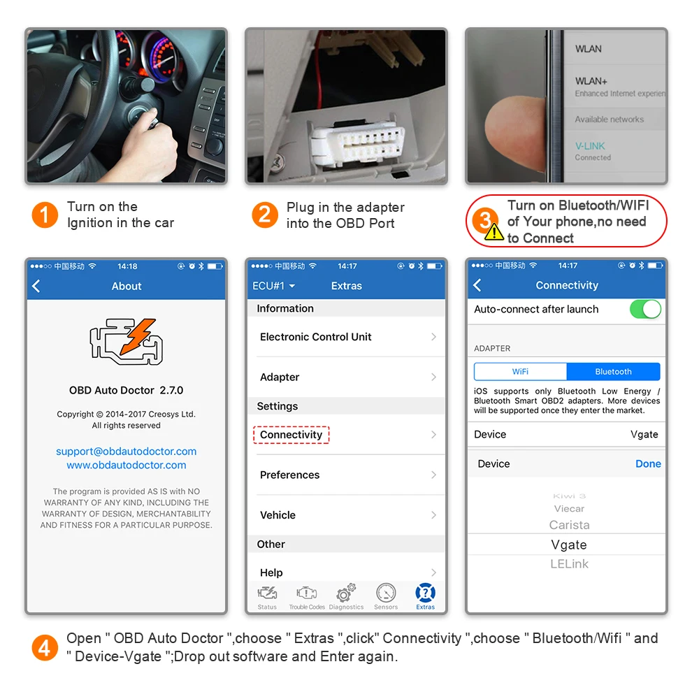 Vgate iCar3 ELM 327 V2.1 OBD2 Bluetooth Wi Fi сканер ELM327 ODB2 для Android/IOS iCar 3 OBD 2 автомобильный