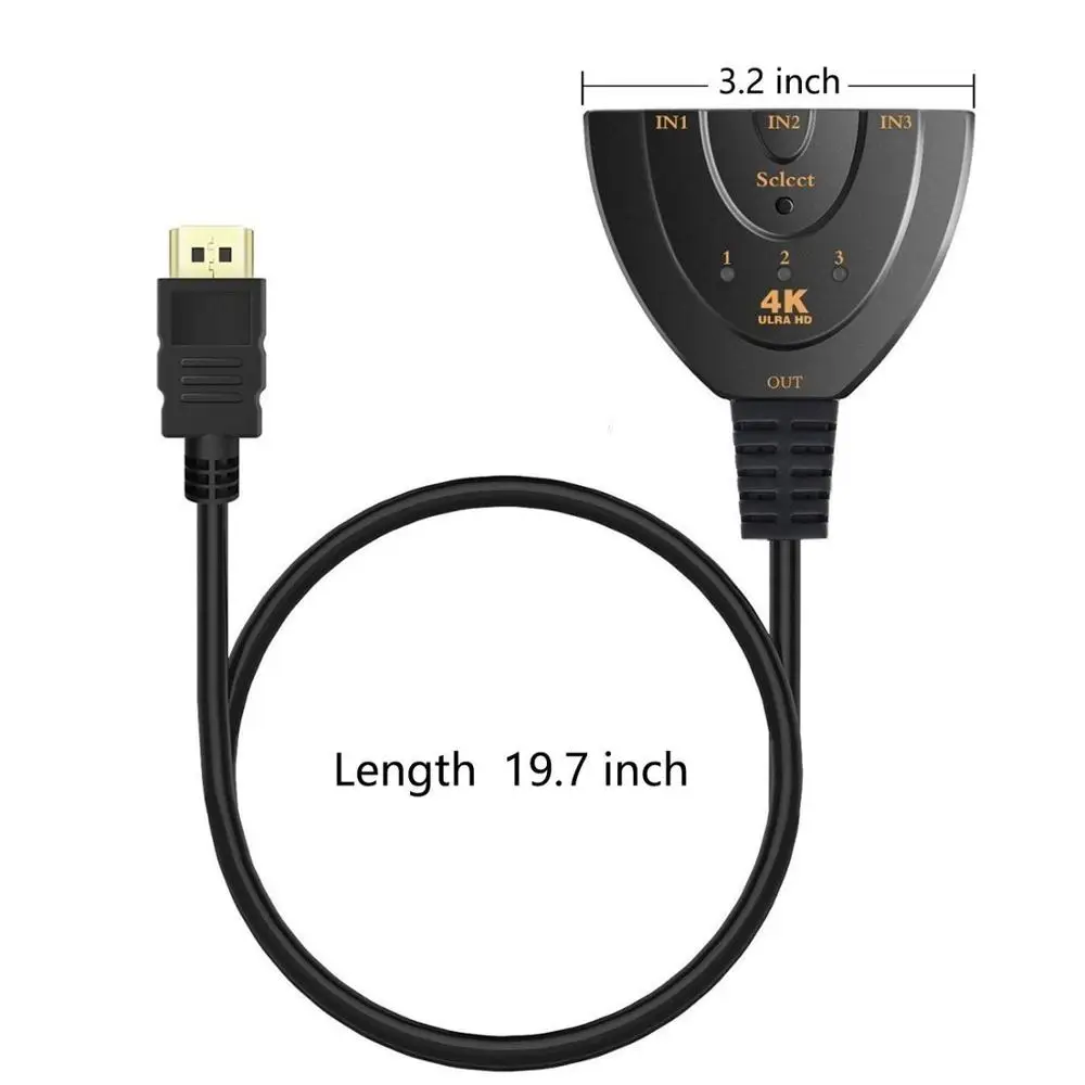 3 портовый мини разветвитель HDMI 1.4b 3D переключатель 1080P в 1 хаб для DVD HDTV Xbox PS3 PS4|hdmi