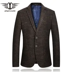 Plyesxale бренд 2018 новый прилив Для мужчин пиджак осень мужской Slim Fit пиджак M-4XL Высокое качество Smart Повседневное блейзеры для Для мужчин q97