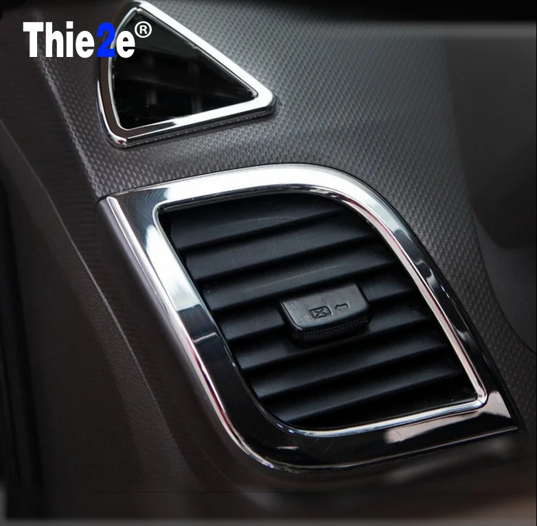 

Brand new! For Hyundai Solaris i25 Verna trim accessories ABS Chrome trim interior outlet decoration ring 4pcs/lot for vena