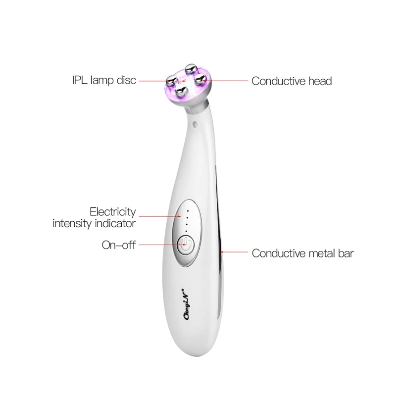 RF& EMS радио Мезотерапия Электропорации лица красота ручка Радио Частота светодиодный фотон для омоложения кожи лица удаления морщин P46