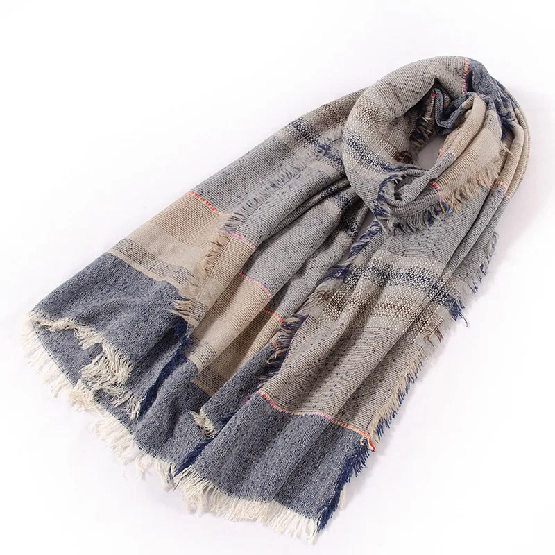 2021 Autumn Winter Female Wool Scarf Women Cashmere Scarves Wide