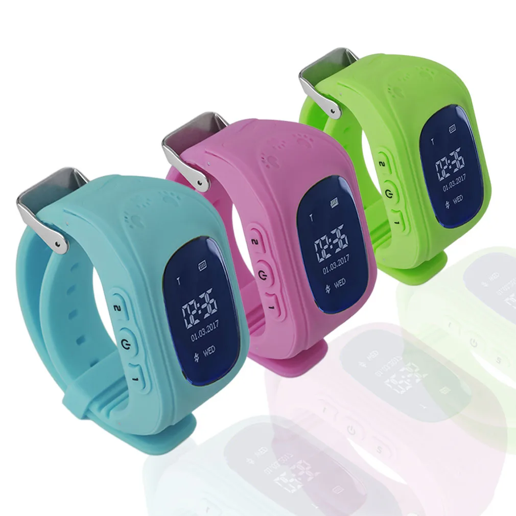 

Anti Lost Q50 OLED Child GPS Tracker SOS Smart Monitoring Positioning Phone Kids Baby Safe Smart Watch Compatible IOS & Android