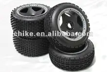 Envío Gratis-1/5 báscula baja 5B ruedas de suciedad y neumáticos con Beadlock-Parte delantera y trasera x 4 unids/set