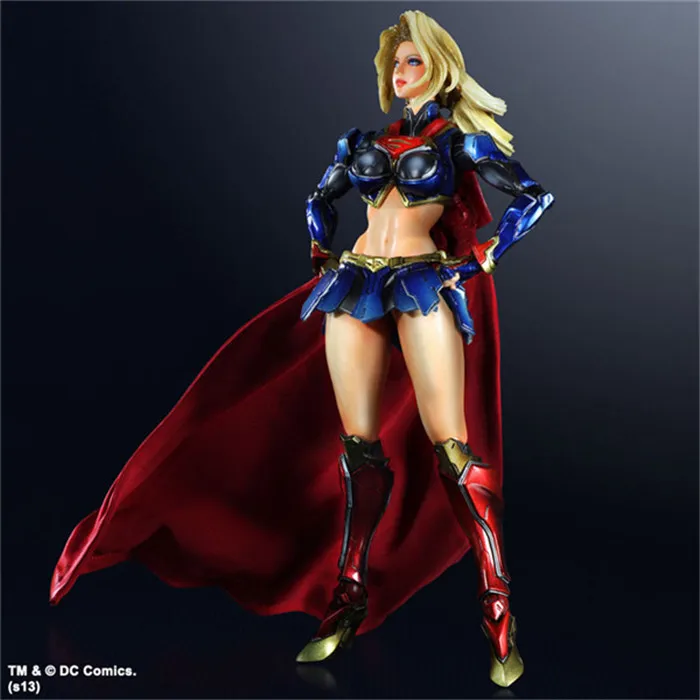 

SQUARE ENIX Play Arts KAI DC COMICS NO.7 SUPERGIRL PVC Action Figure Collectible Models Toys 28cm KT2902