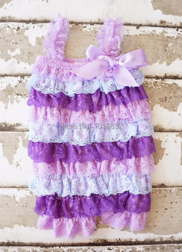 Lavender Light Blue Purple Petti Rompers,Newborn & Infant & Toddler
