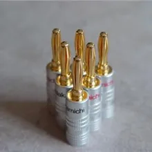 100 шт./лот, высокое качество, динамик Nakamichi, банановые вилки для видео динамика, разъем, черный, красный цвет, высокое качество