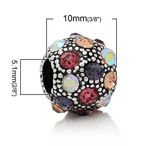 AB  Crystal Bead Charm Bead (1)