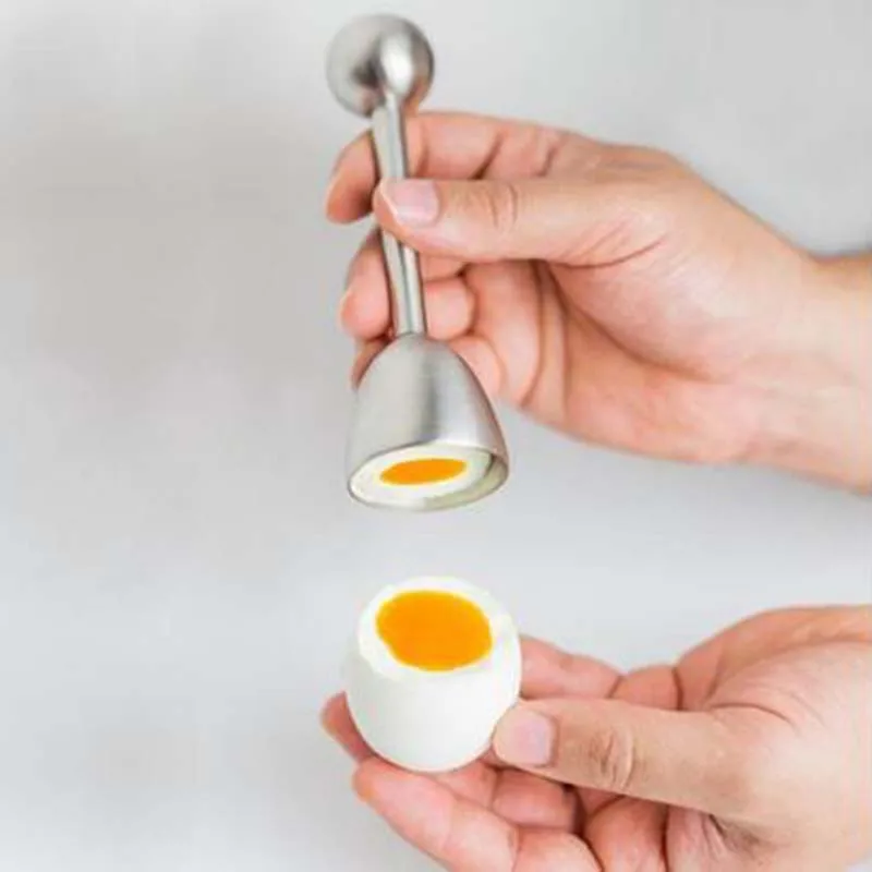 Творческое яйцо резак Нержавеющая сталь сырья яичной скорлупы Топпер открывалка для яиц кухонные принадлежности гаджеты яйца держатель huevo oeuf