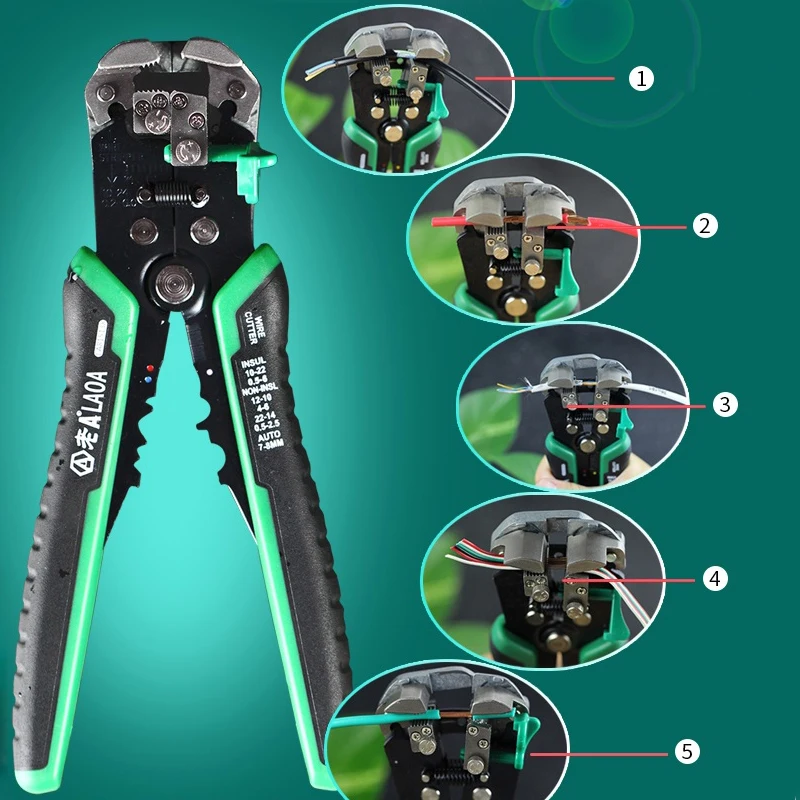 

Multi-function Wire Stripper Automatic Cable Cutter Pressure Adjustable Hand Tool Cable Crimping Stripping Wire Pliers Stripping