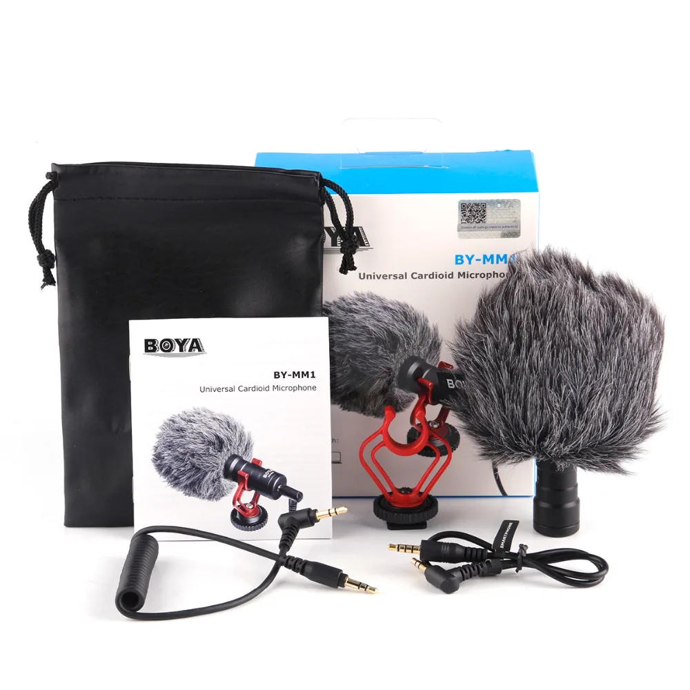 BOYA BY MM1 кардиоидный микрофон для смартфона DJI Osmo Nikon Canon DSLR Youtube Vlogging запись 3 5 мм