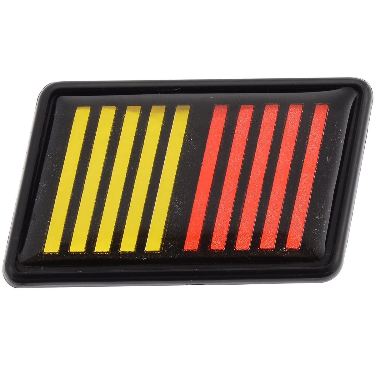 New Arrival 55 x 35mm Red Yellow Black Ralliart Stripe Grille Emblem Badge Car Styling Emblem For Mitsubishi