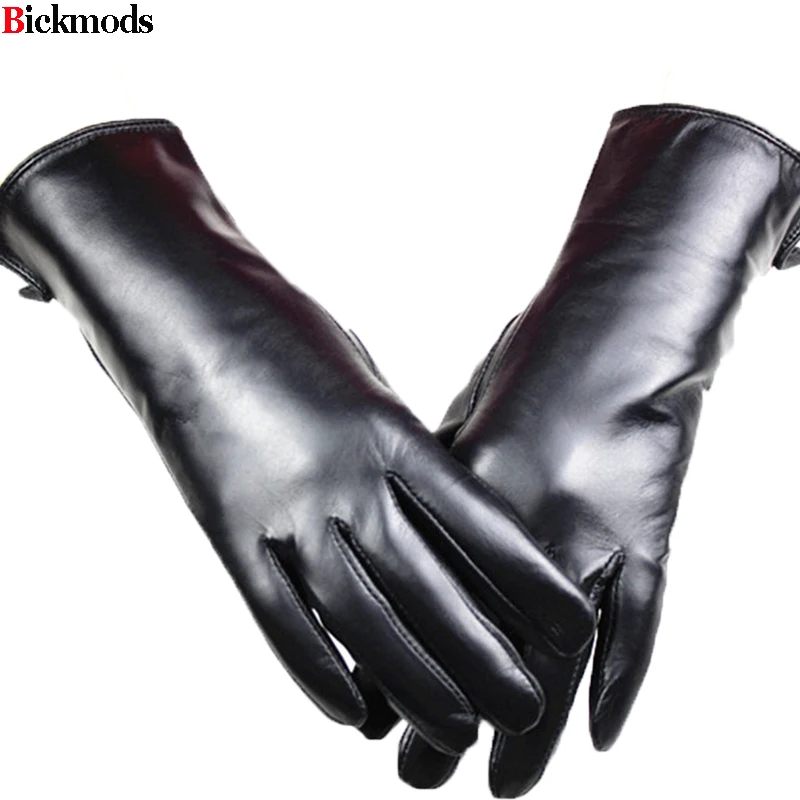 

2017 Winter Genuine Leather Gloves Female Sheepskin Straight Style Lining Thin Velvet Spring And Autumn Warmth