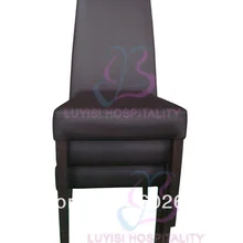 Горячая Распродажа укладка pu мягкой алюминиевый обеденный стул LUYISI970