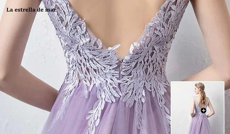 Vestidos de damas de honor boda2019 новые сексуальные кружевные платья с v-образным вырезом на шее в богемном стиле Лавандовые свадебные платья