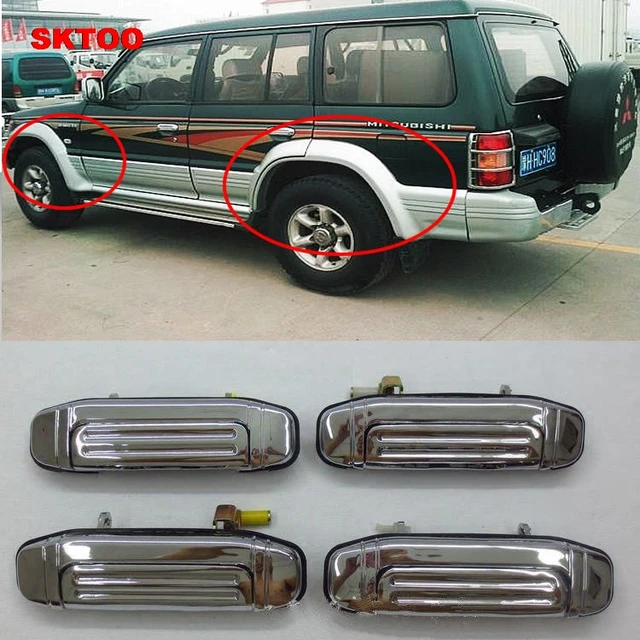 4PCS for Mitsubishi Pajero 2 Accessories Chrome Door Handle V31 V32 V33