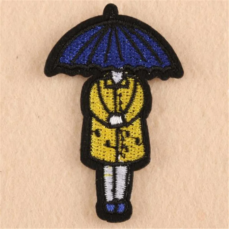 Women/Men/Kids clothes Diy embroidery biker patch umbrella boy deal