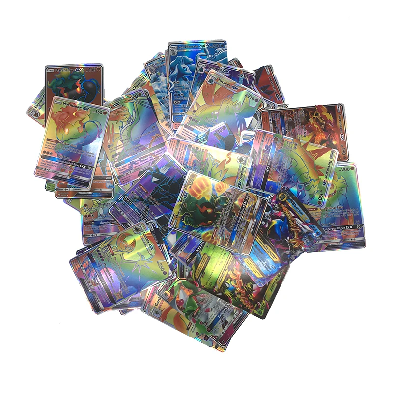 Tomy Pokemon 300PCS GX Cover Flash Cards EX Cards 3D Version Classic Plaid Flash Pokemon Card Collectible Gift Kids Toy