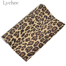 Lychee жизнь 21x29 см A4 леопардовой расцветки из искусственной ткани Высокое качество синтетической кожи DIY Материал для сумки из натуральной кожи Ремни одежды