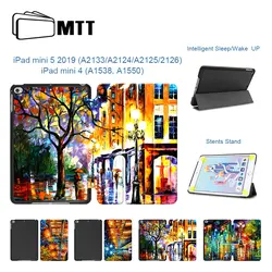 МТТ для ipad mini 5 7,9 ''планшеты случае 2019 тонкий из искусственной кожи раза Флип Smart Cover в виде ракушки для ipad mini 4 7,9 дюймов защитный принципиально