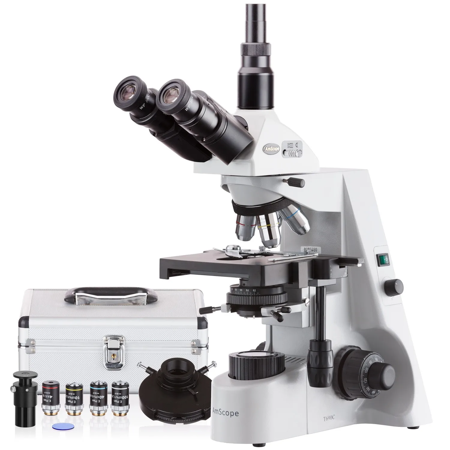 AmScope 40X 2500X Professional Infinity Plan Phase