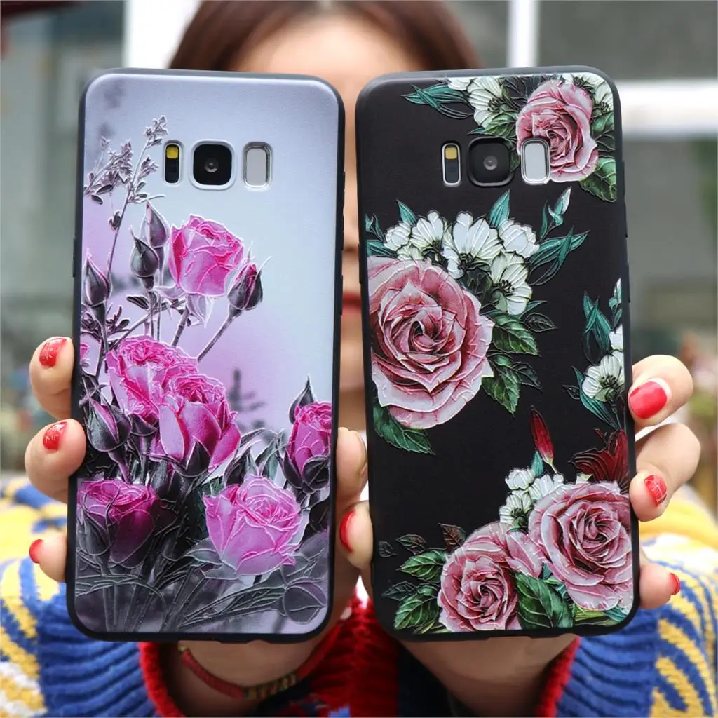 3D рельеф Матовый ТПУ чехол для samsung Galaxy S10 S10e S8 S9 M10 M20 J3 J5 J7 A3 A5 J4 J6 J8 плюс A7 A9 Note 8 9 крышка