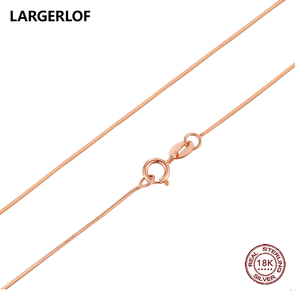 Женское ожерелье из розового золота LARGERLOF 43 см 18 К золотое с змейкой Au750 для женщин