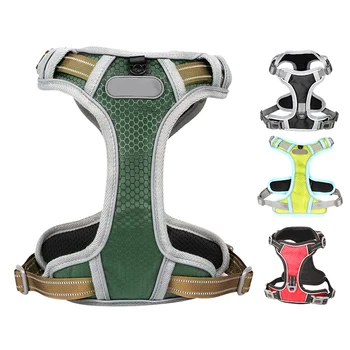 

1Pc Dog Clothes Pet Nylon Cozy Vest Harness All Weather No Pull Step-in Mesh Dog Harness Padded Vest