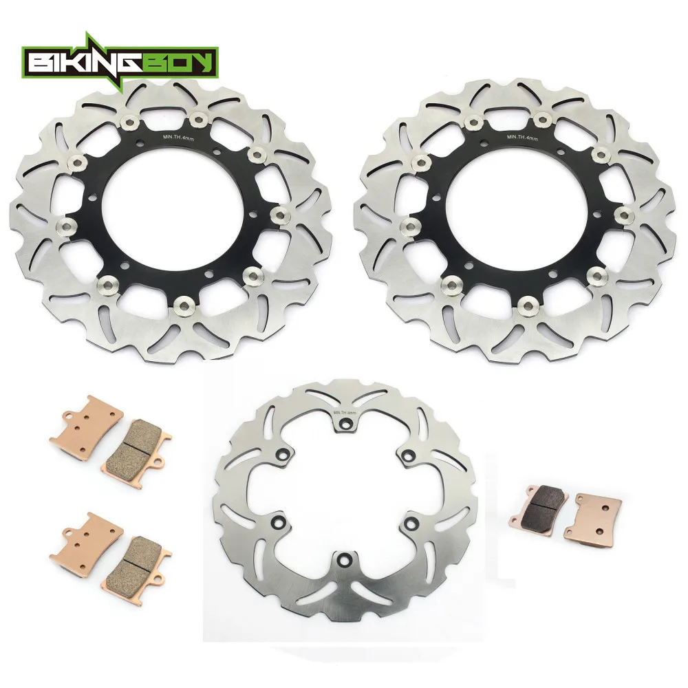 

BIKINGBOY Front Rear Brake Discs Rotors Disks Pads for Yamaha XJR1300 SP 1999 2000 2001 BT 1100 Bulldog 2002 2003 2004 2005 2006