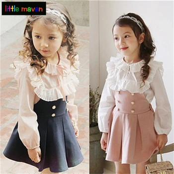 

Beautiful Girls Dress + T-Shirt 2 Pieces Set For Wedding Party Child Clothing Princess Baby Kids Autumn 2017 New Arrival Dress