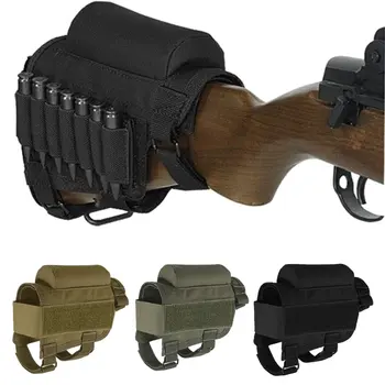 

Nylon Tactical Buttstock Pouches Ammo Cheek Rest Holder Hunting Shell Shotgun Rifle Carrier Holsters Hunting Accessories 3 Color
