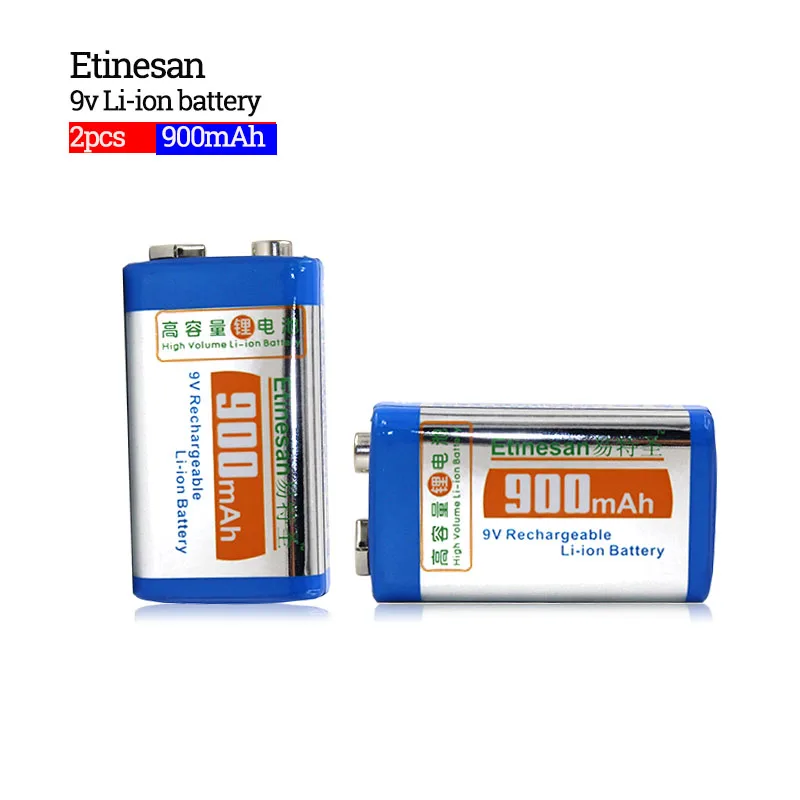 Литий ионный перезаряжаемый аккумулятор 2 шт./лот 9 в 900 мач|battery volt|battery battery
