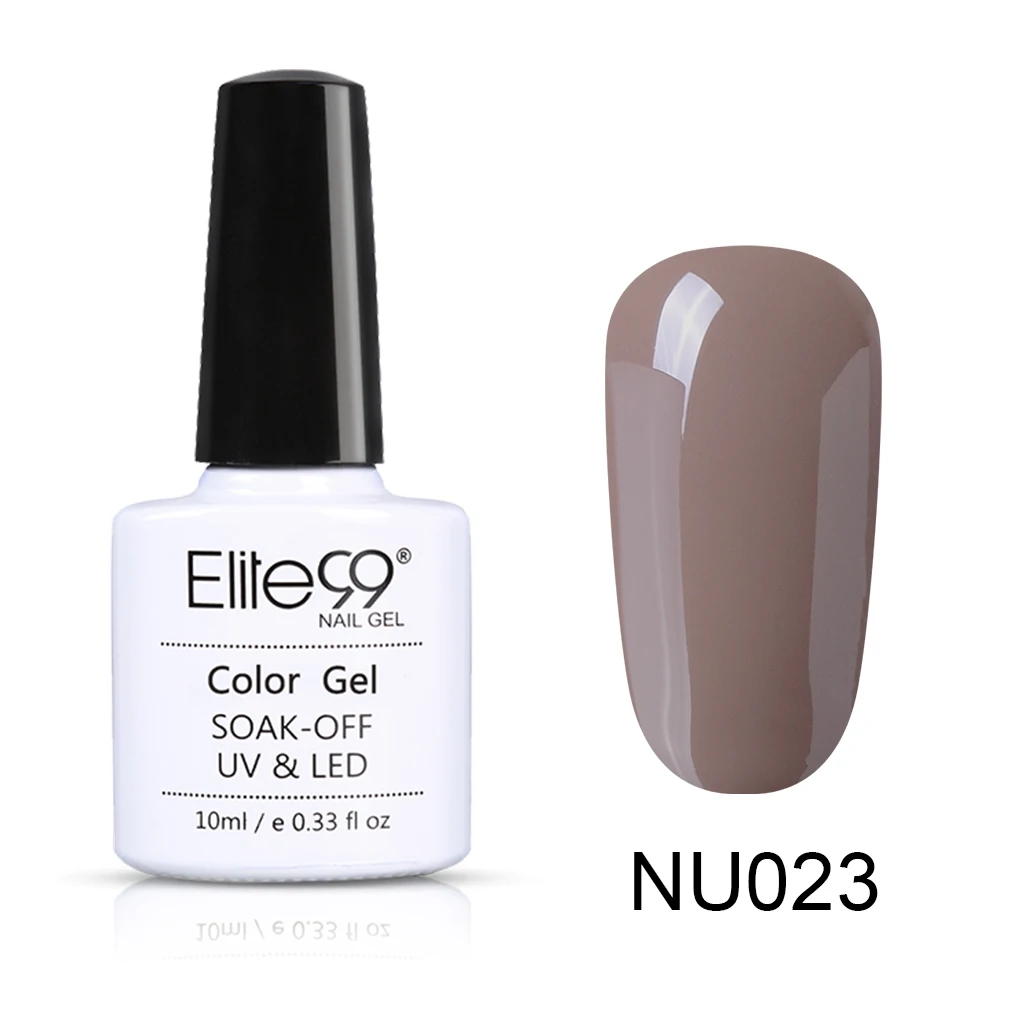 Elite99 10 мл телесный цвет Гель-лак дизайн ногтей маникюр замочить от полу Perment эмаль УФ-гель для ногтей лак - Цвет: NU023