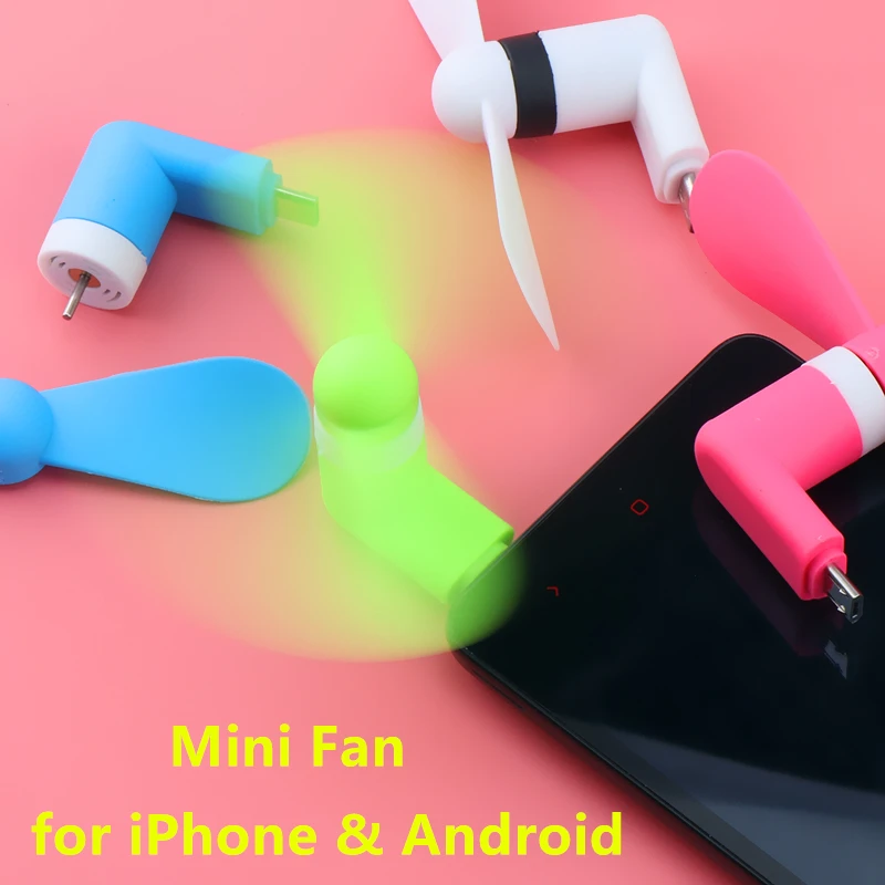 Micro USB Fan Flexible Mini Fan Cooler Ponsel Kipas Tangan untuk Samsung Xiaomi Android Ponsel Fan untuk iPhone 5 6 6S 7 Plus 8 X XR