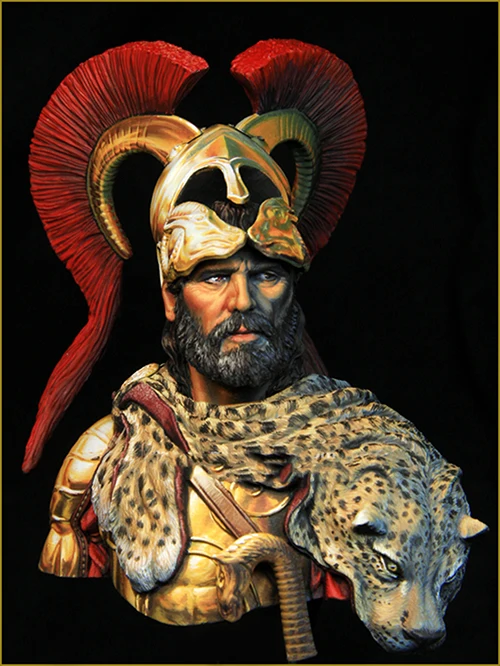 New Unassembled 1/10 Ancient Greek Warlord bust soldier Resin Kit DIY