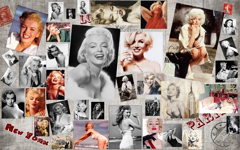 Marilyn Monroe Photo Wallpaper Custom 3d Wallpaper Europe Wall Murals  Bedroom Tv Backdrop Wallpaper 3d Photo Wall Paper Decor - Wallpapers -  AliExpress