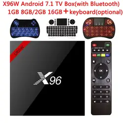 X96 X96W Smart ТВ Box Android 7,1 Bluetooth 1 г/8 г 2 г/16 г Amlogic S905W 2,4 ГГц WiFiHD 4 ядра 4 К медиаплеер телеприставку