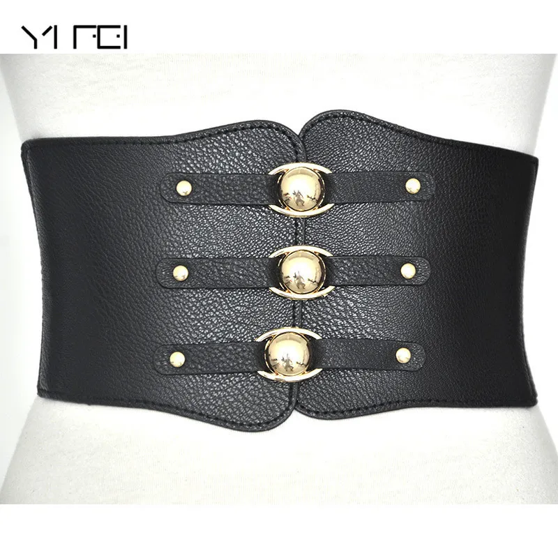 YIFEI Lady Wide Belts For Female Fashion Accessories Women Elastic