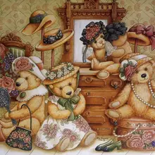 Алмазная живопись на заказ, мозаика алмазная живопись, медведь, полная алмазная живопись