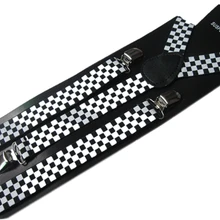 Панк модные Универсальные эластичные офсетные печатные подтяжки в клетку мужские подтяжки женские подтяжки с бесплатной доставкой