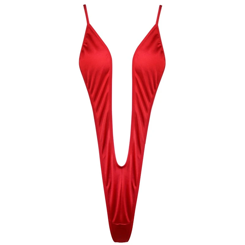 Сексуальный цельный купальник с глубоким v-образным вырезом, монокини, пляжная одежда для девочек, купальный костюм, женские стринги, стринги, бикини, боди, купальники - Цвет: Red