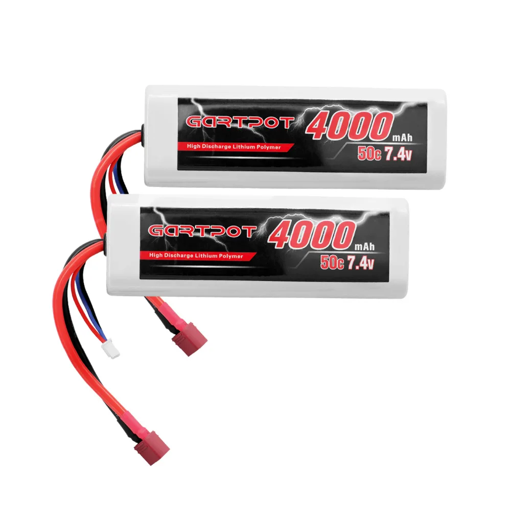 2 единицы GARTPOT 4000mAh Lipo Аккумулятор 7,4 V RC автомобильный аккумулятор Lipo 2S RC аккумулятор 50C Lipo аккумулятор с штекером Deans для RC грузовика Traxxas