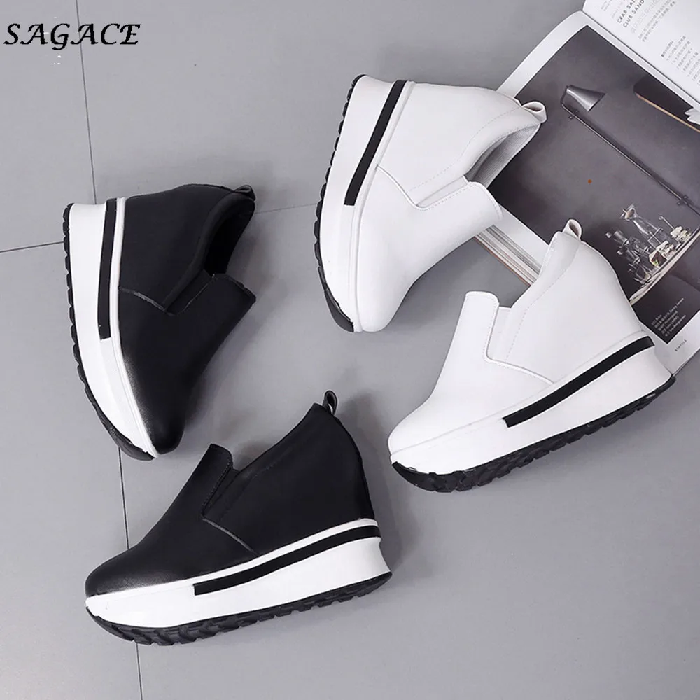 CAGACE shoes women Fashion Quality Women's Spring Flatform Shoes Solid Wild Round Toe Students Casual Shoes zapatos mujer